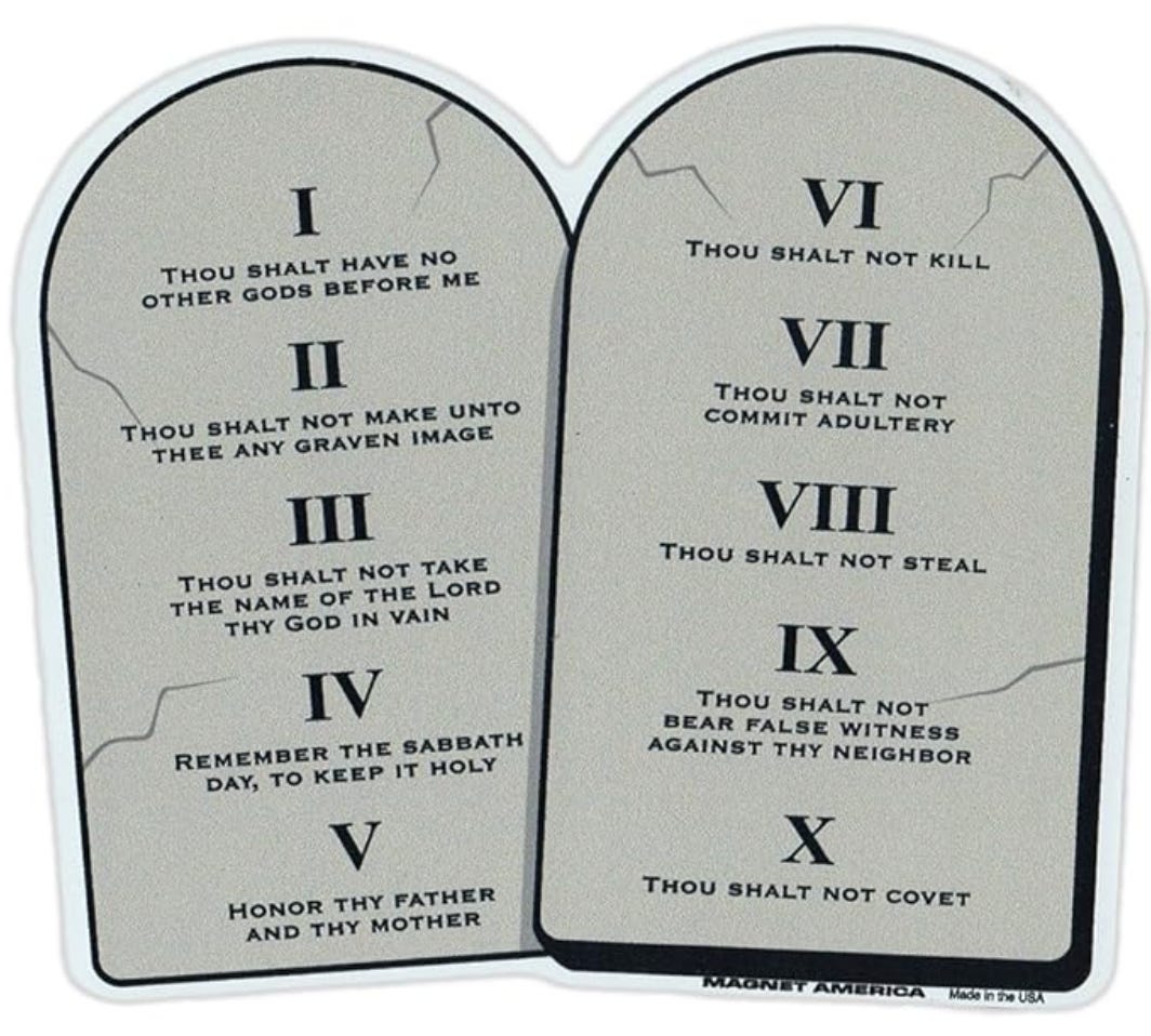 Spreading the message of the Ten Commandments